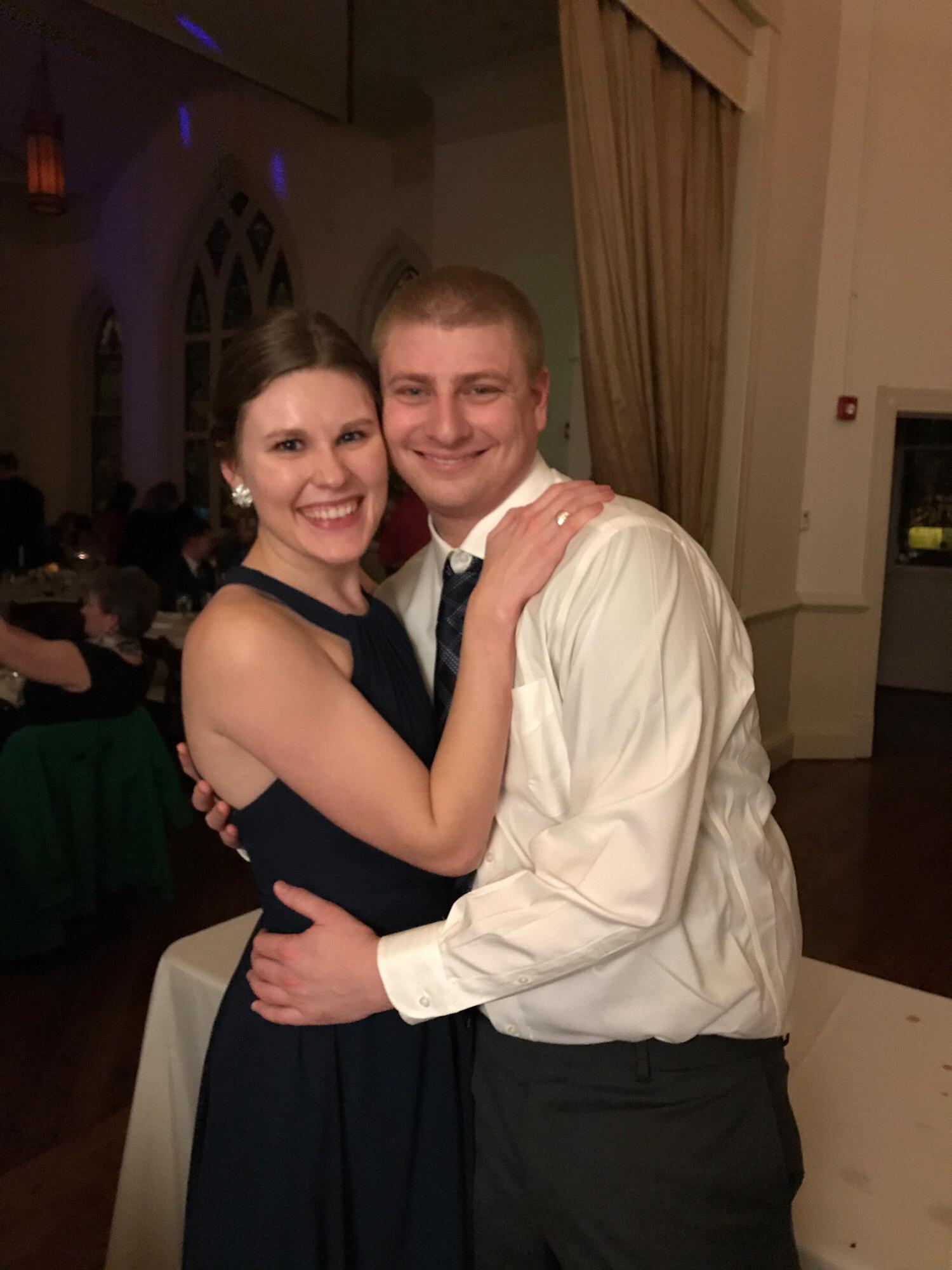 At the bride’s brother’s wedding, 5 months before our big day!