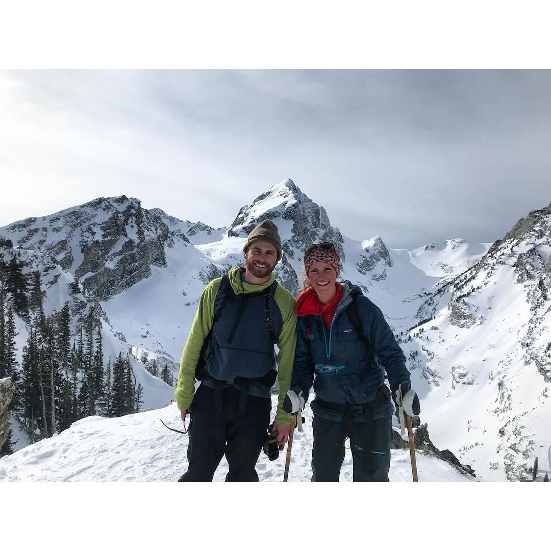 Backcountry skiing in the Tetons