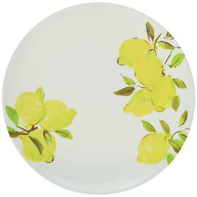 Kate Spade New York 176430 Lemon Melamine Salad/Accent Plate, Bright Yellow