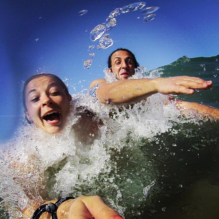 Body surfing in Maui - 2016