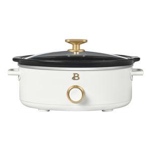 Robot or human?Beautiful 2.5 Qt Dip and Serve Manual Slow Cooker, White Icing by Drew Barrymore