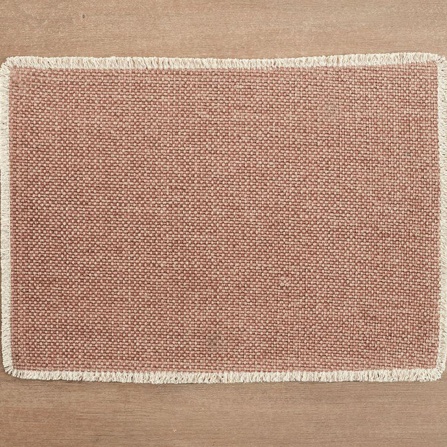 Mason Cotton Fringe Placemats, Set of 4 - Clay