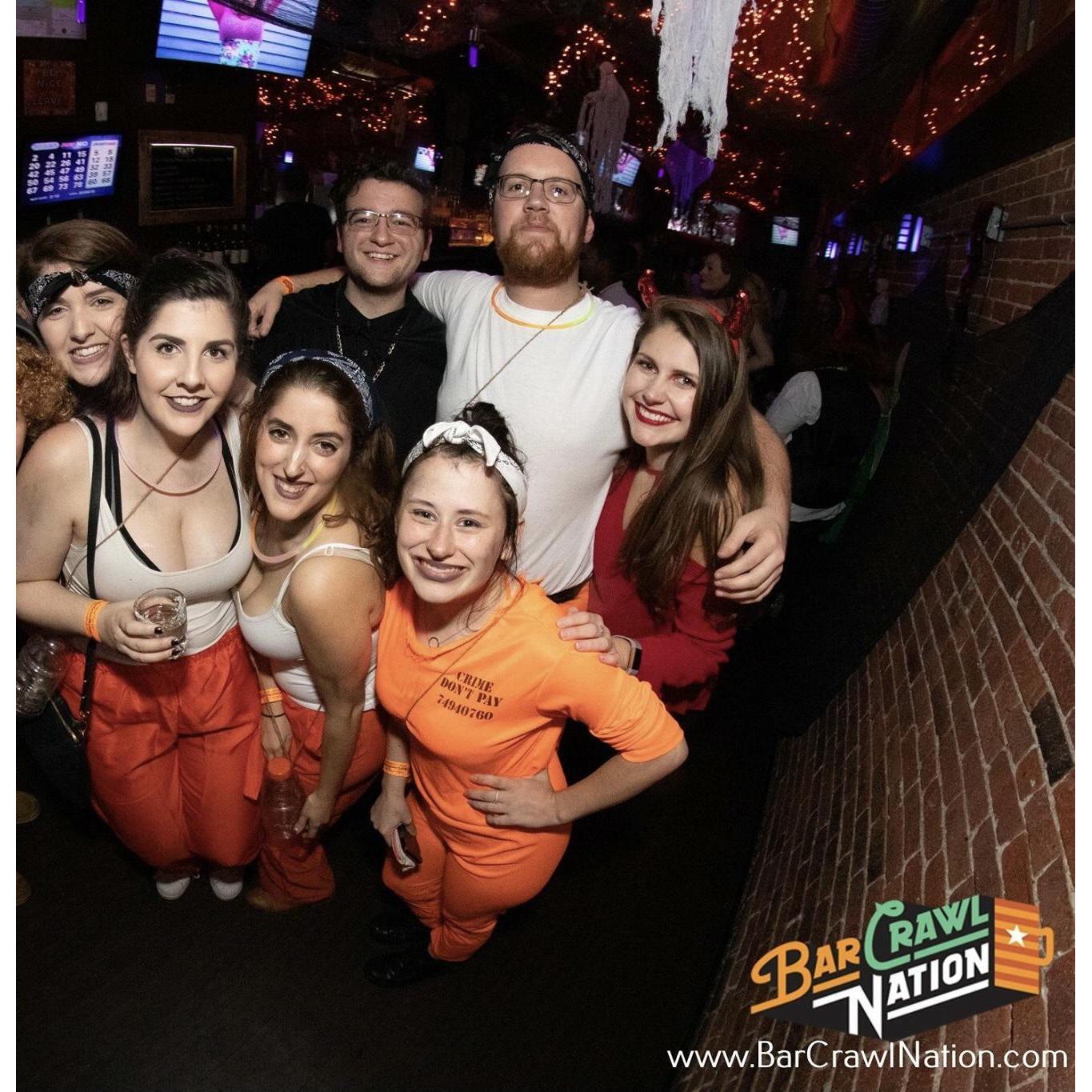 Halloween Bar Crawl! Featuring: Martee, Michelle, Kristi, and Sam! All bridesmaids