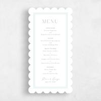 Blue Wedding Menu - Poplar