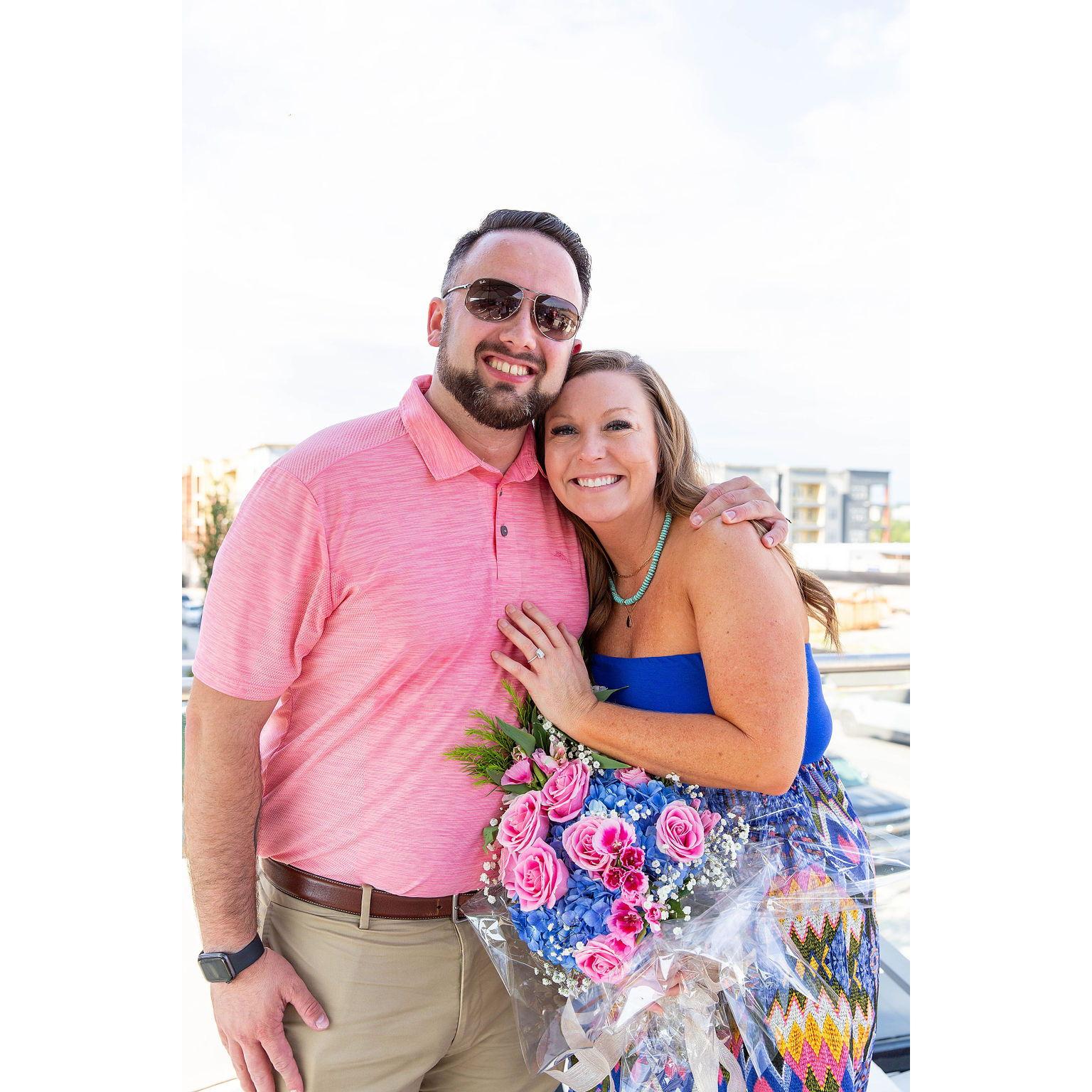 Shout-out to all the SOWBO ladies in Nashville who helped him pull this off with less than 24-hours notice! The ring came in and he couldn't wait any longer.