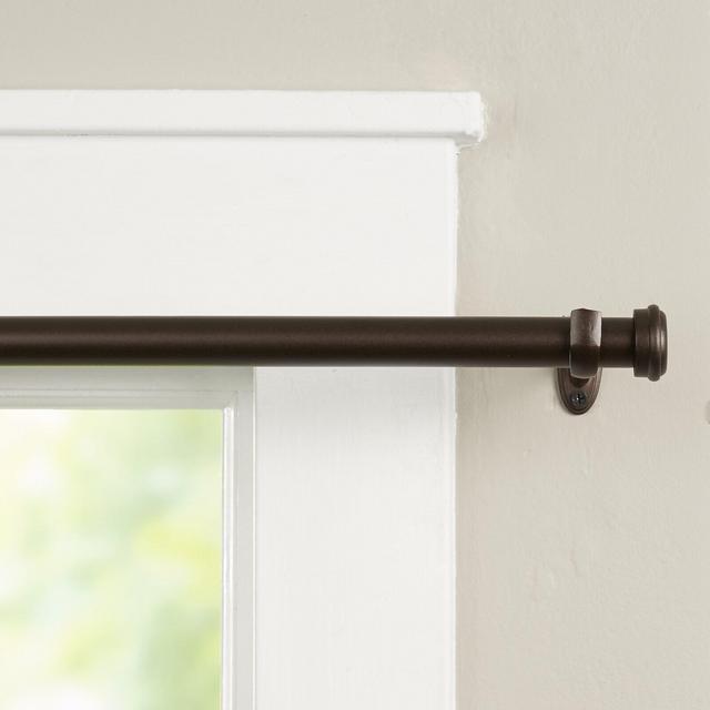 Wayfair Basics End Cap Single Curtain Rod