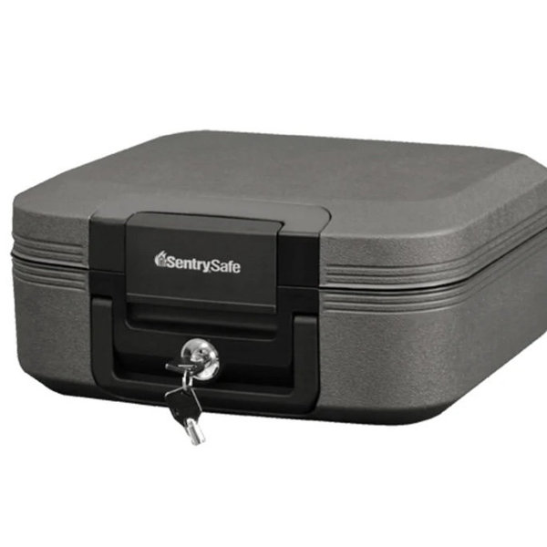 Black Water and Fire Chest with Privacy Key, 6.6 in x 15.4 in x 14.3 in