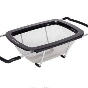 KitchenAid Expandable Stainless Steel Colander, Black