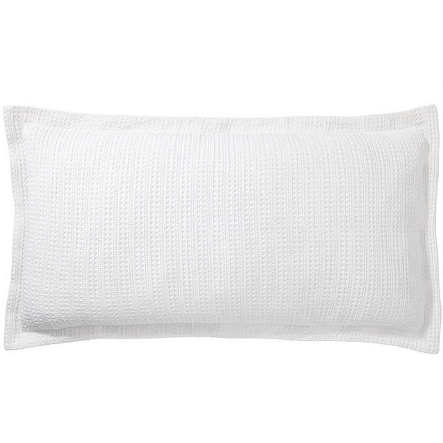 Honeycomb Cotton Sham, King, White