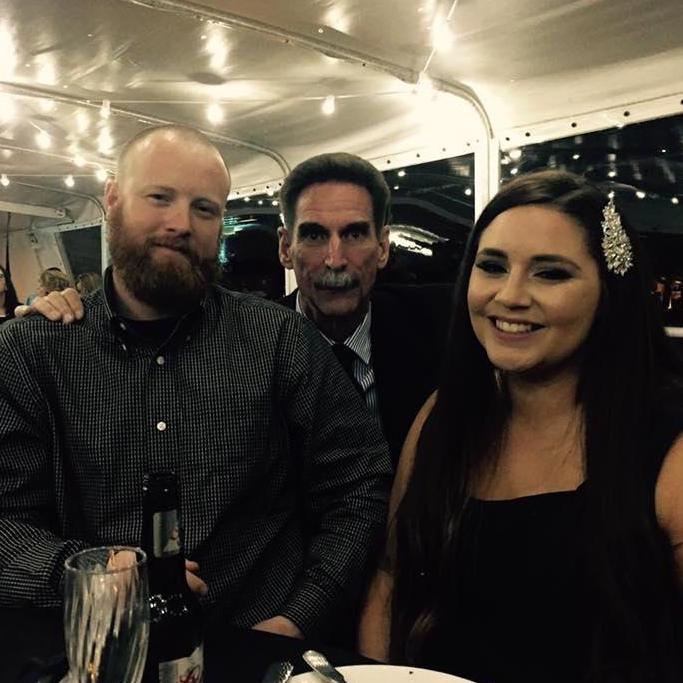 With Uncle Bobby at Michael and Jessica's wedding