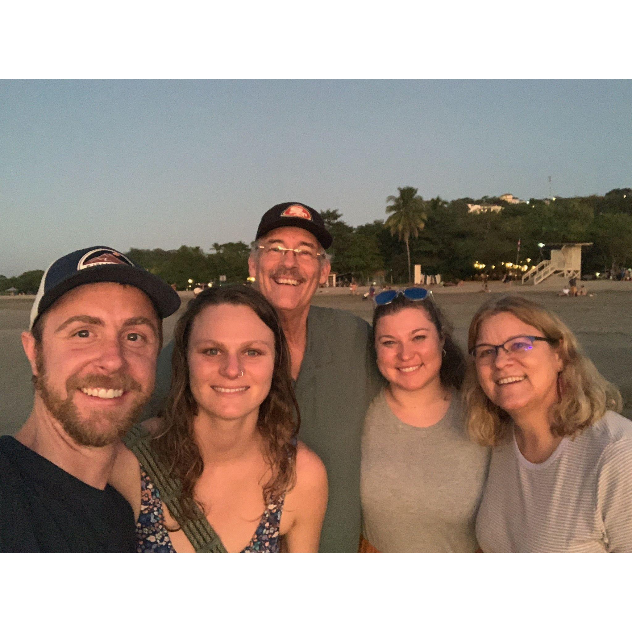 For Christmas 2022 we traveled to Costa Rica with Julie's parents, Sylvia and Terry, and sister Jennifer. This was taken when we saw the our first sunset upon arrival.