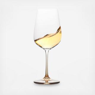 Gianna Ombre White Wine Stemware Glass, Set of 4