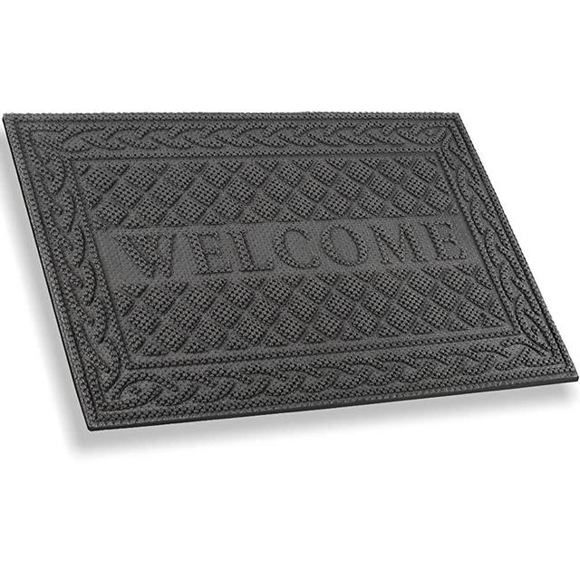 Lifewit Durable Indoor Door Mat Non Slip Low-Profile Welcome Mat, 2 Pack 24 inchx 36 inch, Gray, Size: 24 x 36