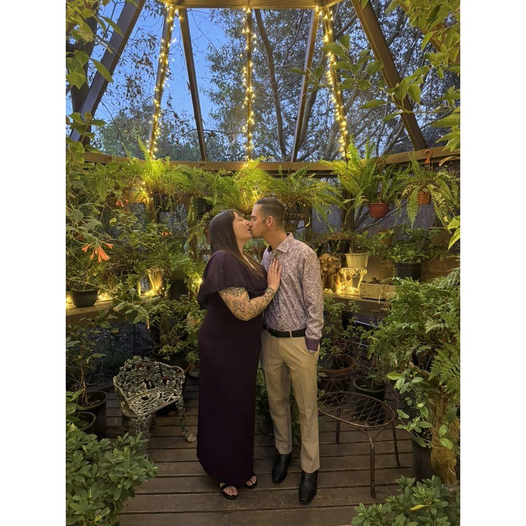 January 30th, 2025 - Is there anything better than kisses with the one you love in a gazebo filled with plants??