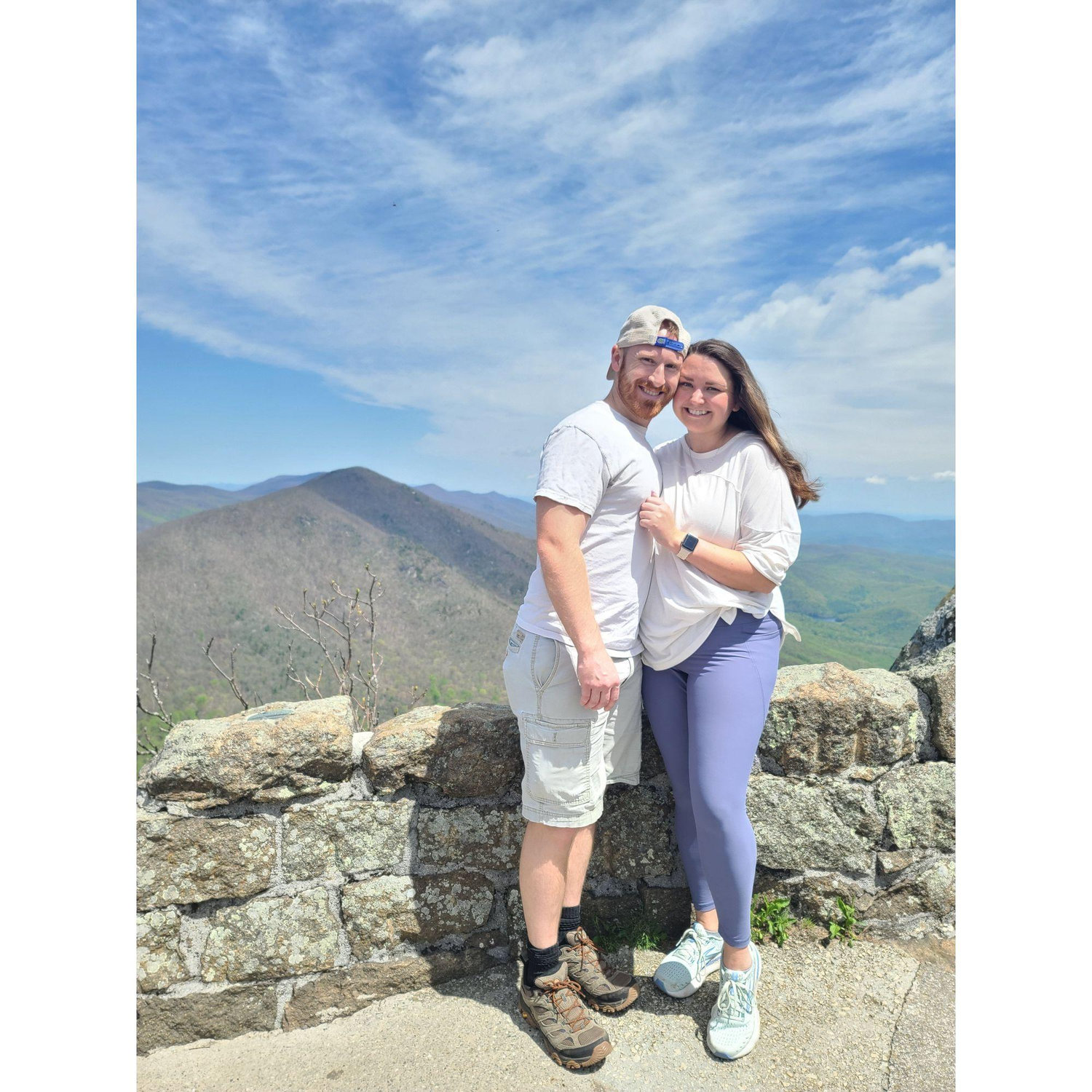 A hike with Ryan's family in VA, at Sharp Top Mountain