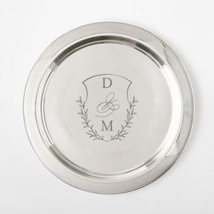 Celebration Silver Etched Tray