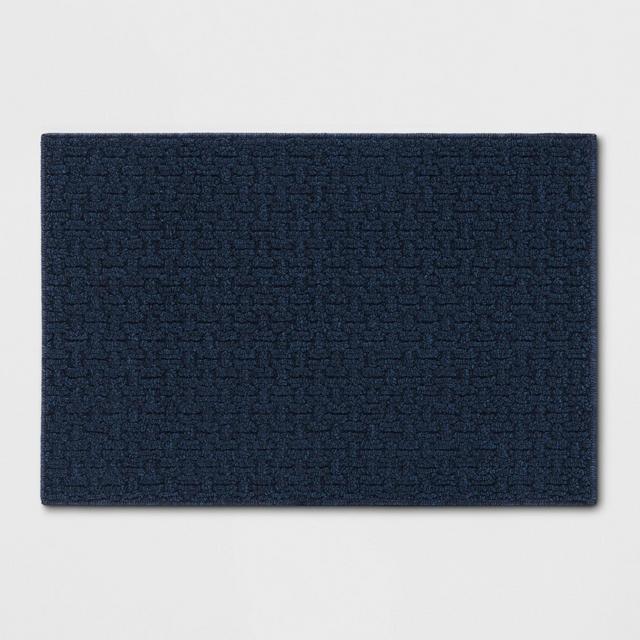 1'8"X2'6" Solid Washable Accent Rug Blue - Made By Design™