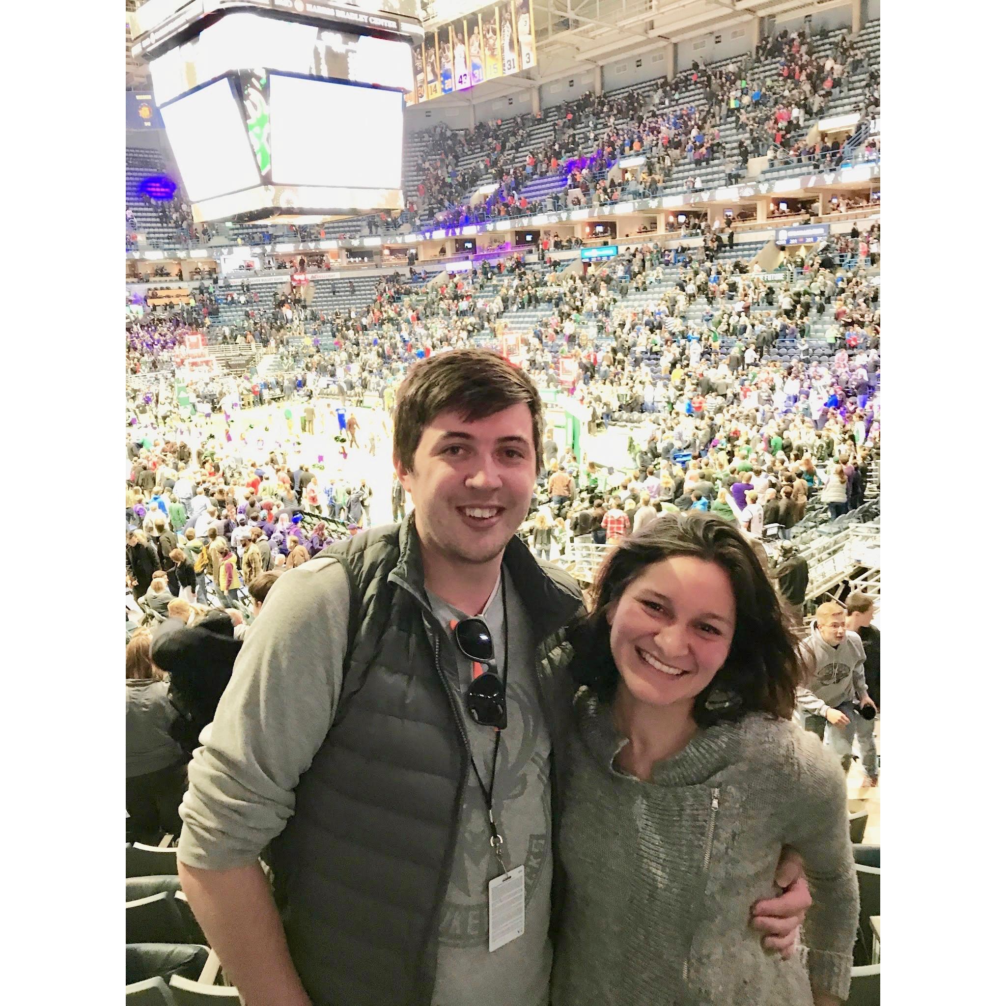 One of Mike’s last games working for the Milwaukee Bucks. It was a game well played!