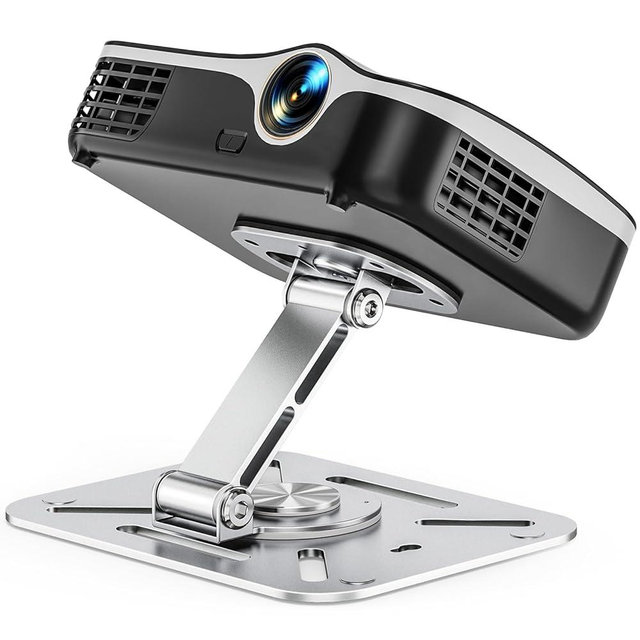 BAISHUN 3-in-1 Projector Stand – Desk, Wall and Ceiling Mount with 1/4-Inch Thread, Foldable, Easy Setup, Height Adjustable and 360-degree Rotation Compatible with Most Projectors for Home, Office