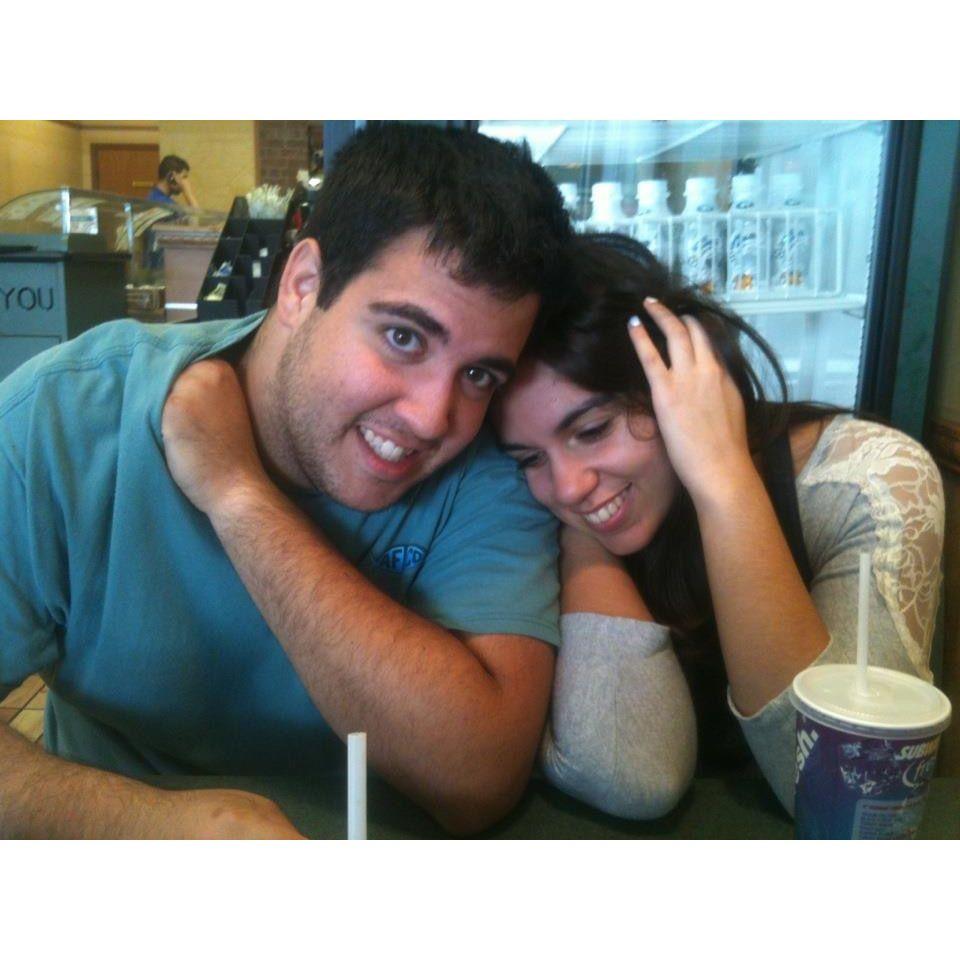 Our first photo together taken by Eric Del Pozo at Subway on Nov. 5th 2011.