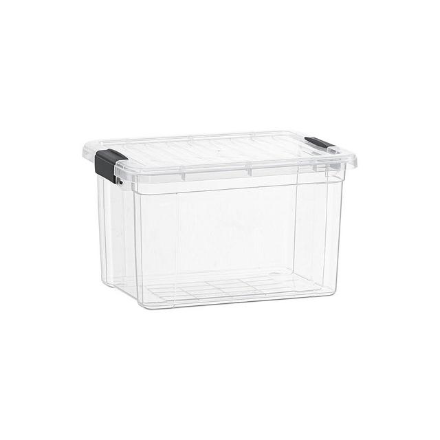 Superio Mini Deep Storage Organizer Bin with Lid X-Deep Small Clear Storage Box with Latch for Home, Kitchen, Garage- Store Toys, Food, Supplies, and Hair Accessories (3.75 Quart)