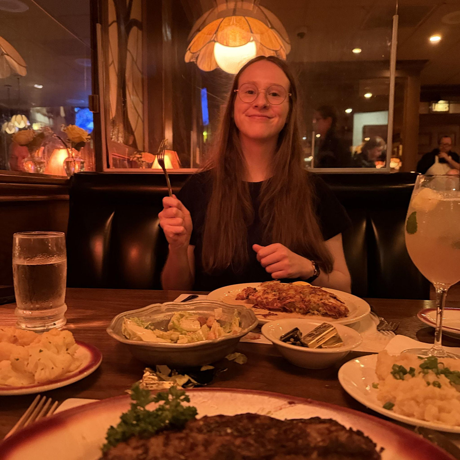 A delicious dinner date at the Oakwood Club