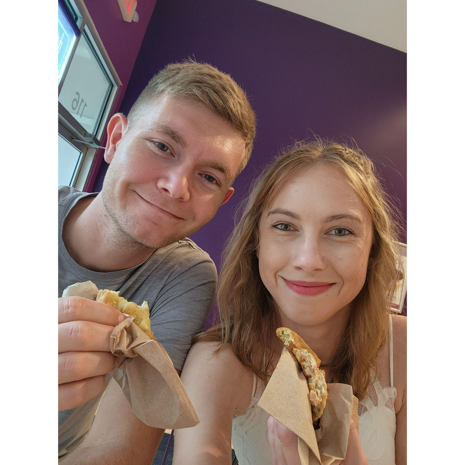 Enjoying Insomnia Cookies