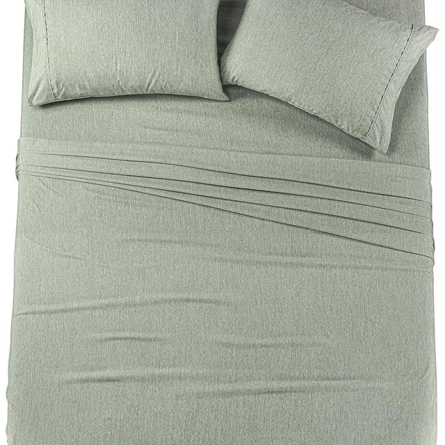 Utopia Bedding Queen Sheet Set – 4 Piece Bed Sheets for Queen Size Bed, Soft and Breathable Microfiber, Includes 1 Fitted Sheet, 1 Flat Sheet and 2 Pillowcases (Heather Sage)