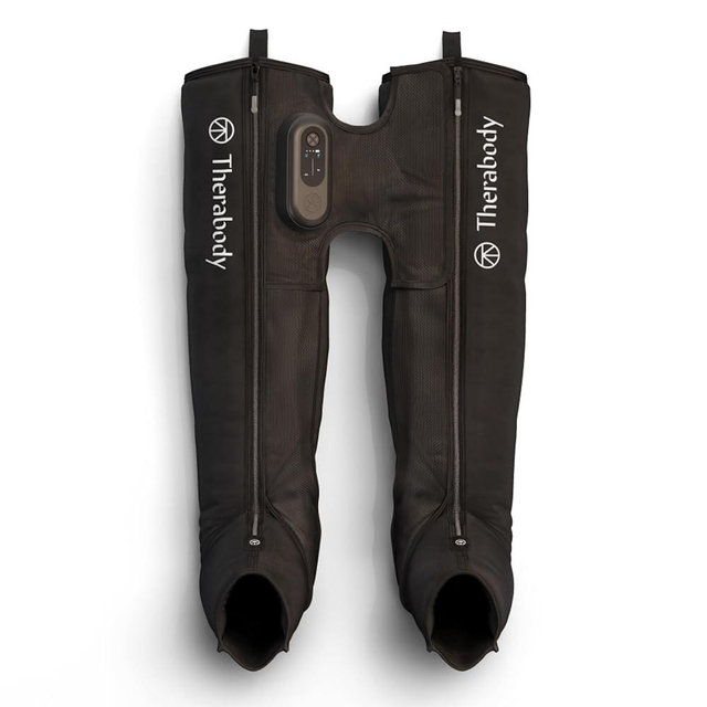 Therabody JetBoots Prime Ultra-Portable, Wireless Compression Boots for Easy Leg Muscle Recovery - Calf, Leg & Thigh Compression Sleeve with Customizable Treatments (Medium)