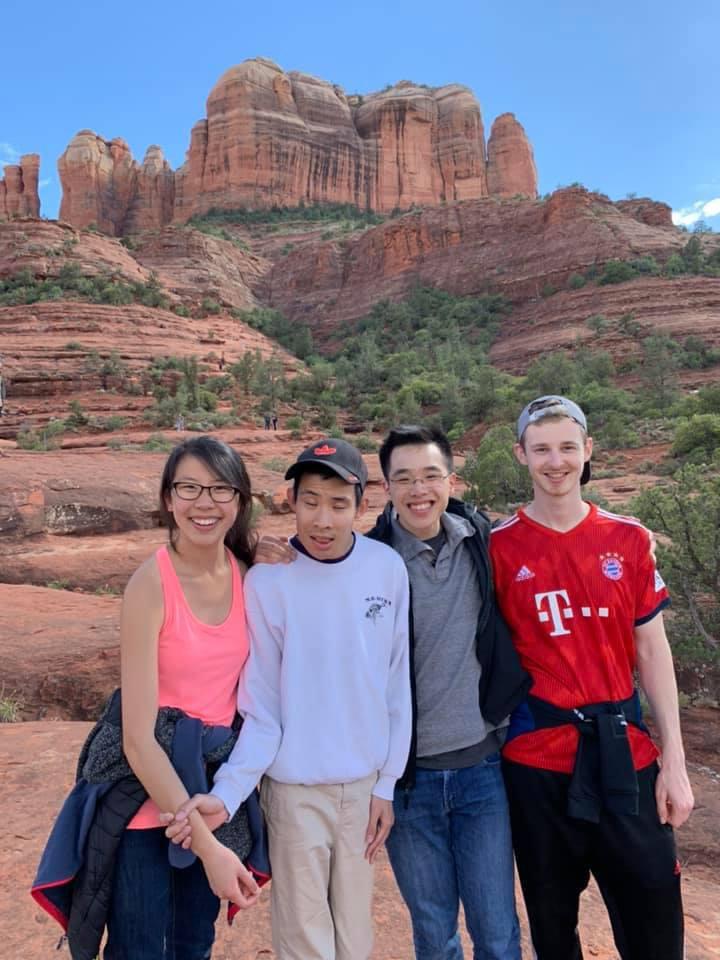 With Kaitlin’s brothers, Kyle and Kevin, at Bryce National Park.