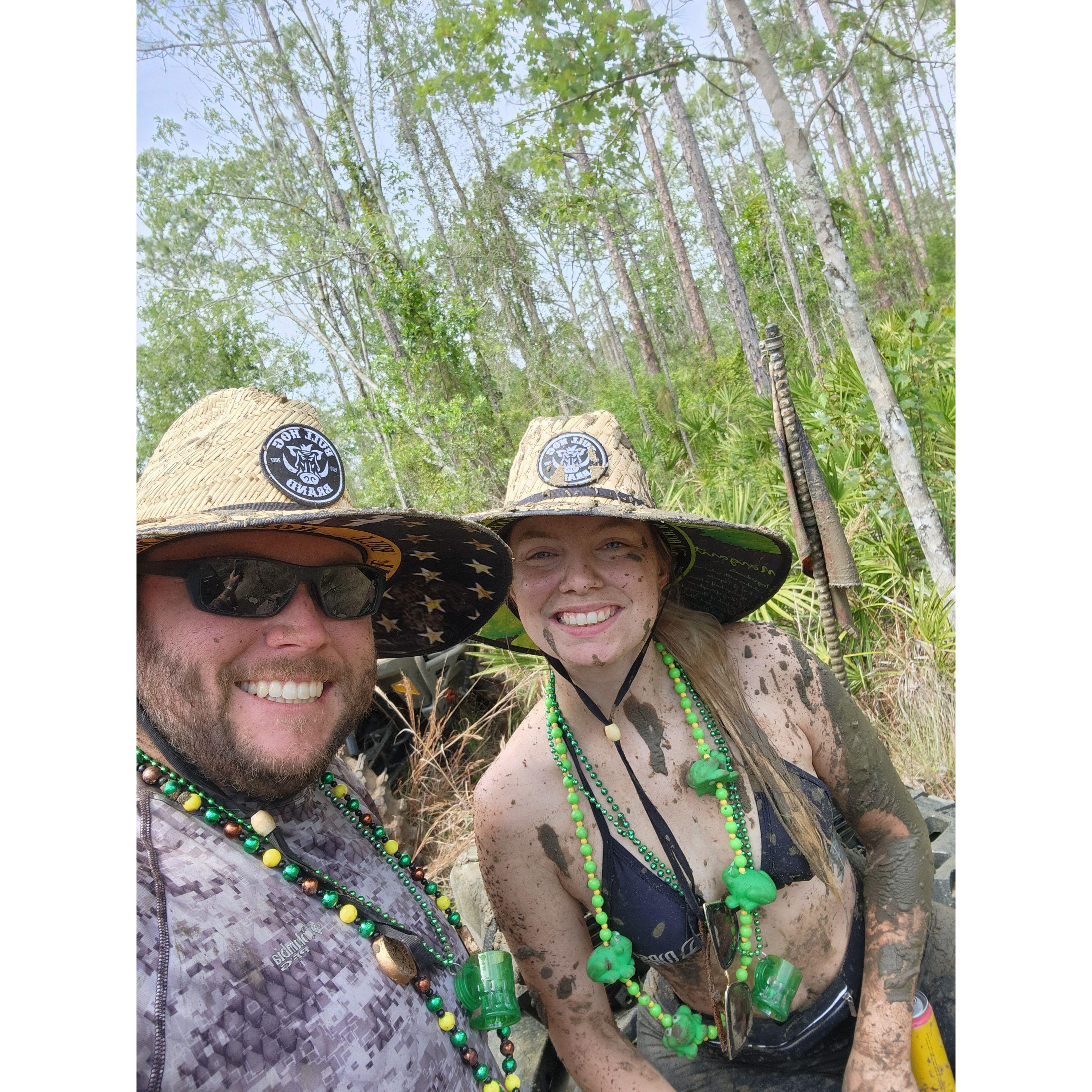 Mud riding on St. Patrick's day