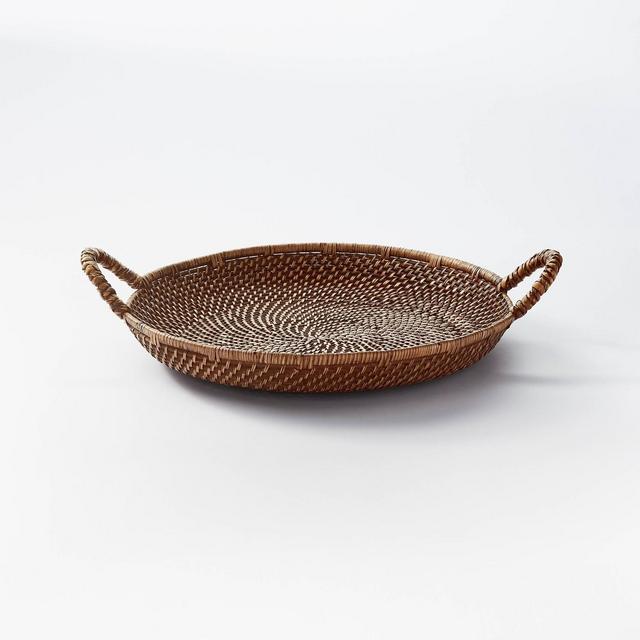 18" Rattan Woven Serving Tray with Handles – Threshold™ designed with Studio McGee