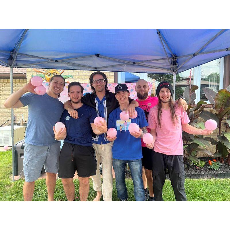 Gender reveal for Paul's goddaughter!