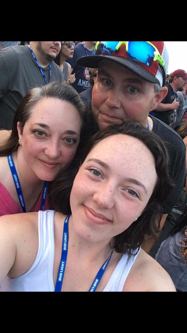 The bride and her parents