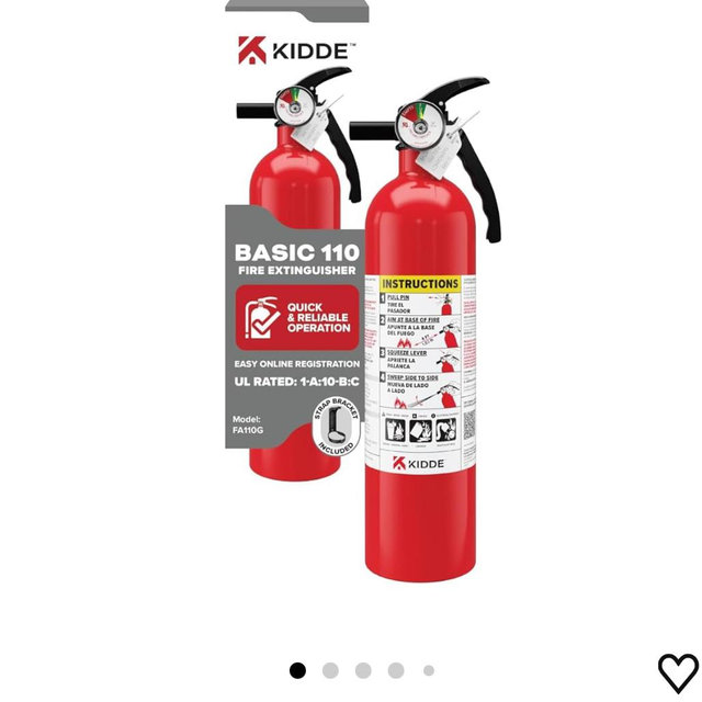 Kidde, FA110G, Multi Purpose Fire Extinguisher for Home, Office, Dorm, Residential, 1A10BC