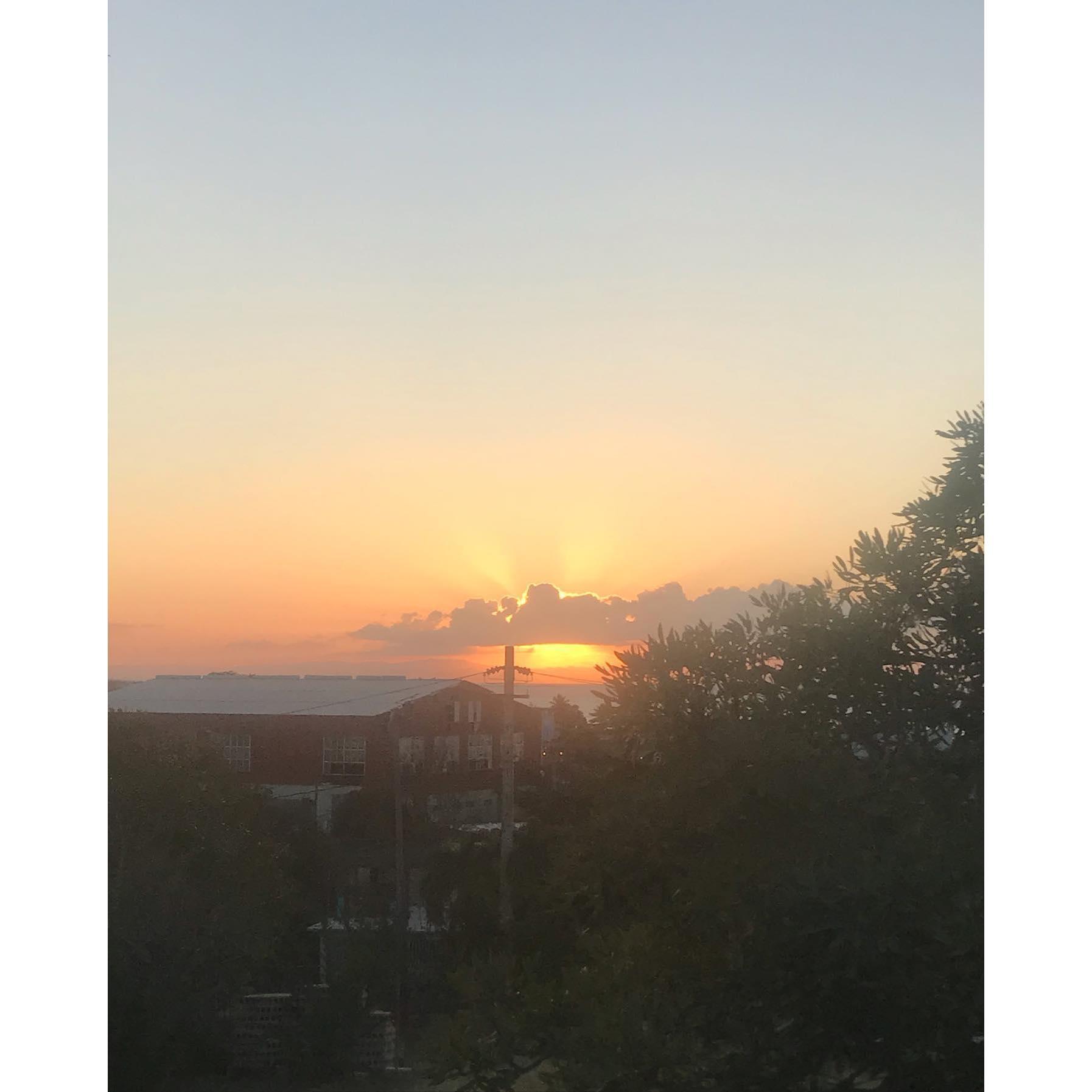 Sunset from Ben's apartment!