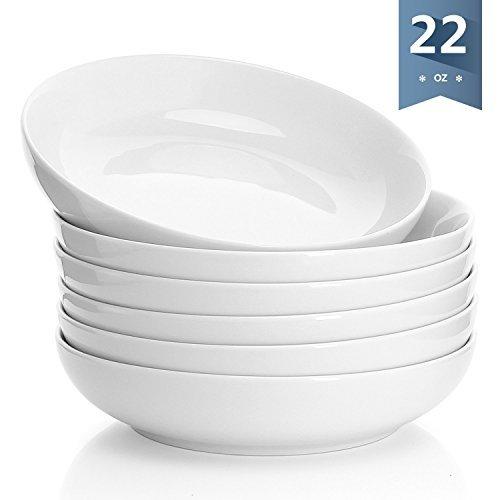 Set of 6 Porcelain Salad/Pasta Bowls