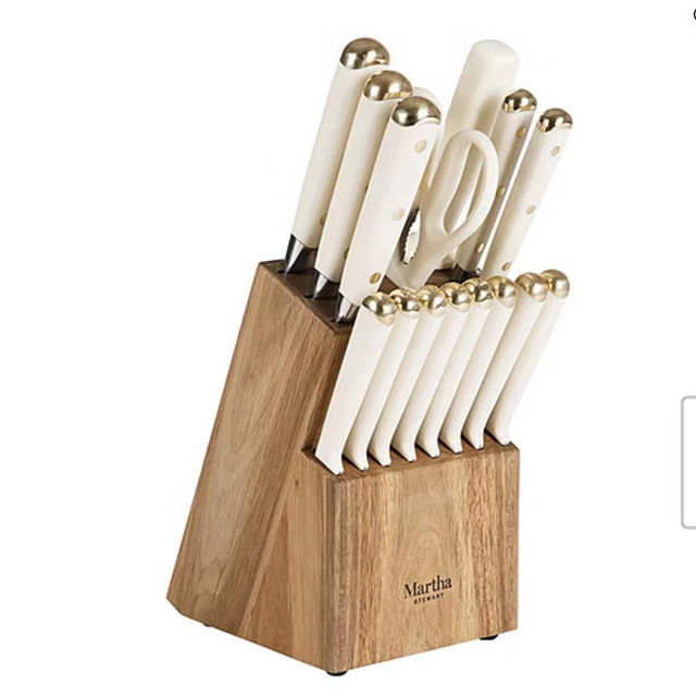 Martha Stewart Lockton 16-pc. Knife Block Set - Black