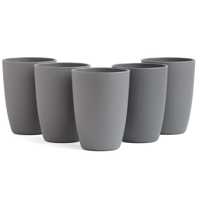 BUBERO 12 OZ Reusable Cups Biodegradable Wheat Straw Tumblerful, Unbreakable Glasses Drinking Eco Friendly Cups, BPA Free, Dishwasher Safe