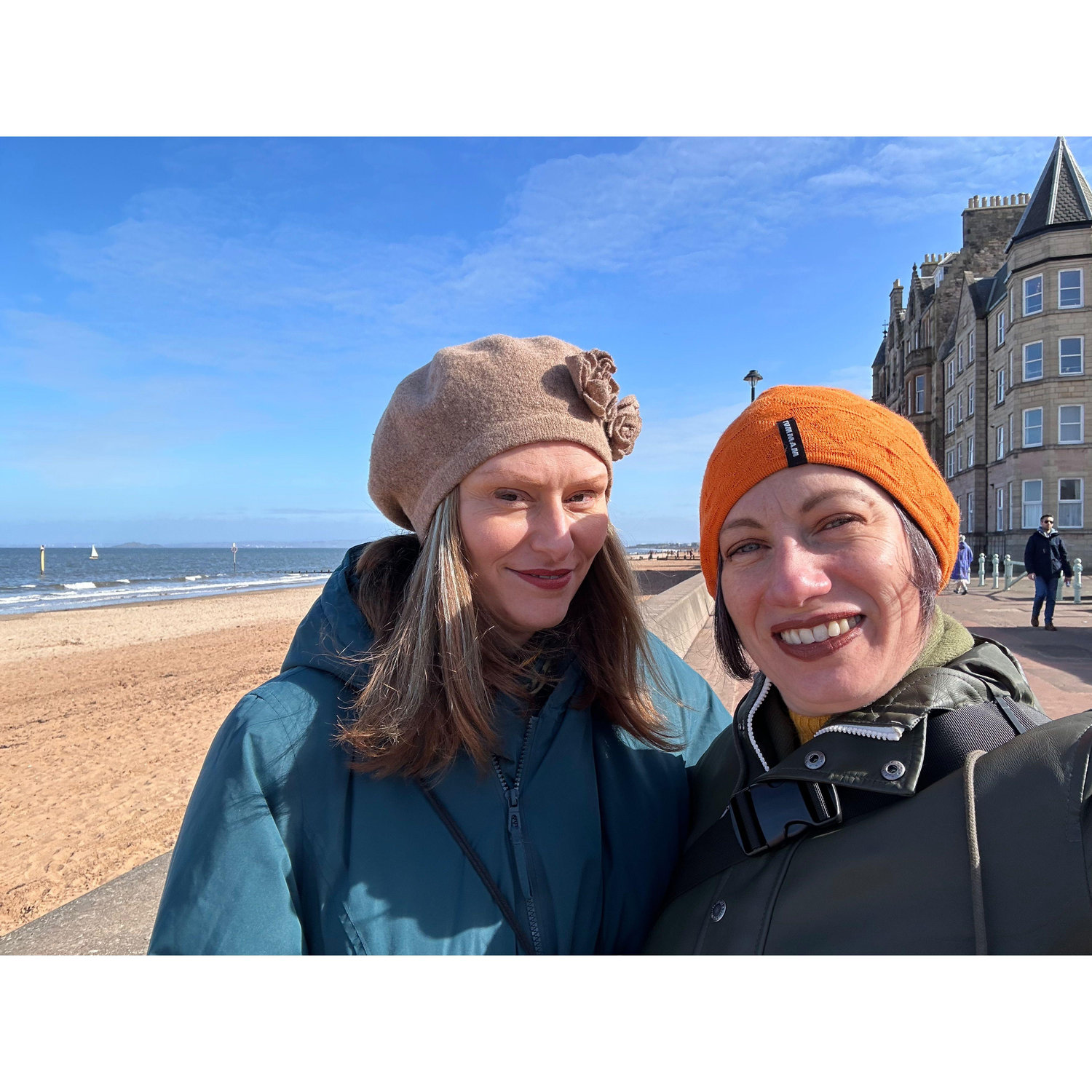 On Portobello Beach in Scotland.