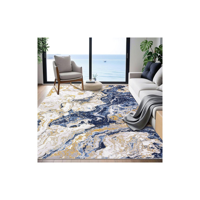 Washable Rugs Abstract Marble Rug, Modern Boho Marble Pattern Area Rug Soft Luxury Rug