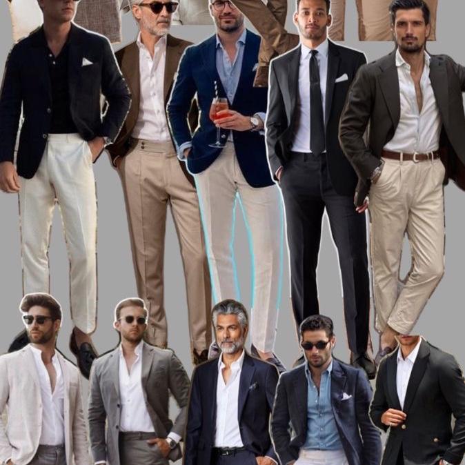 Men can wear any color suit or tux!