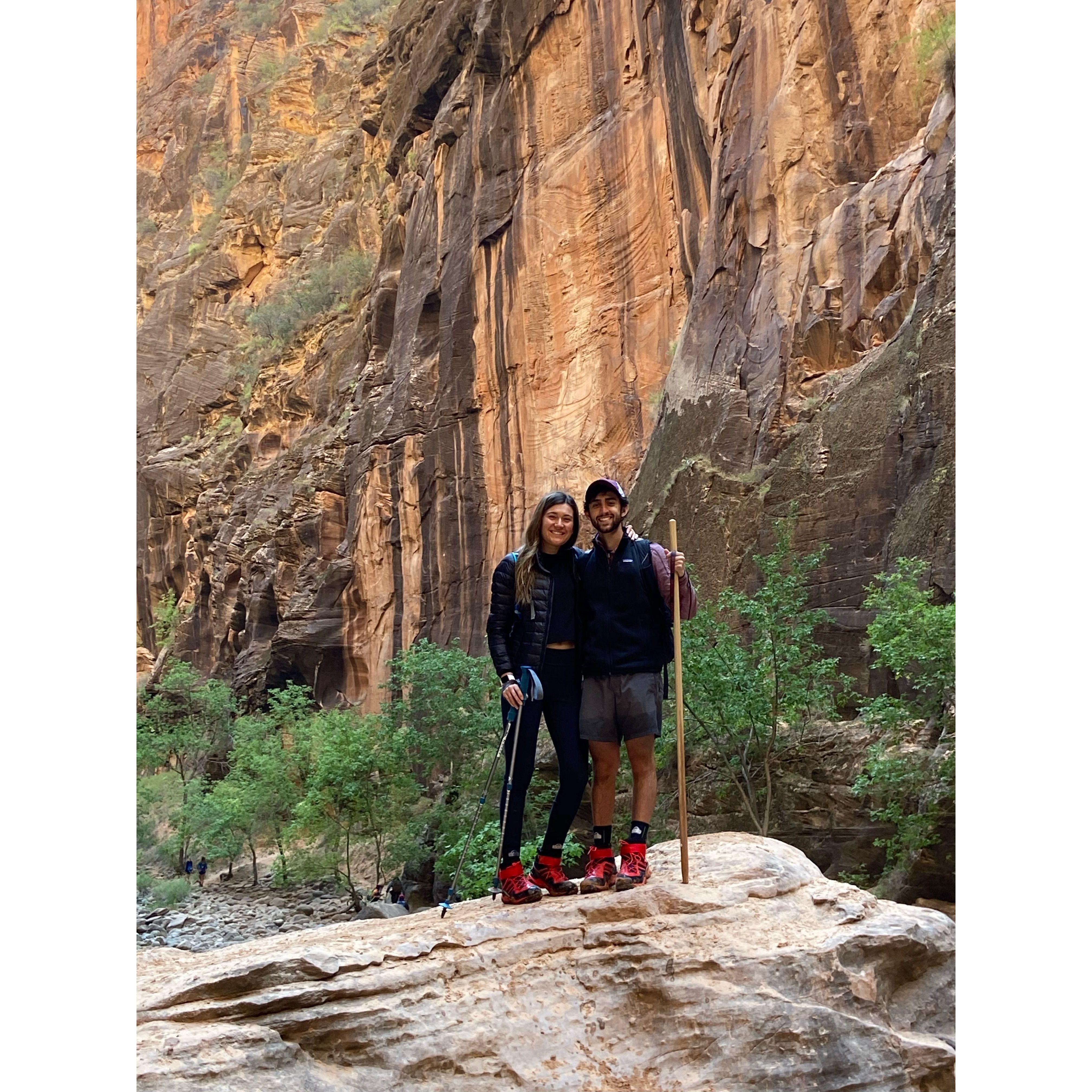 Hiking the narrows in Zion NP!