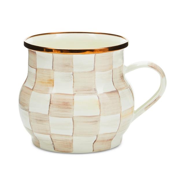 Mackenzie-Childs Mocha Check Mug