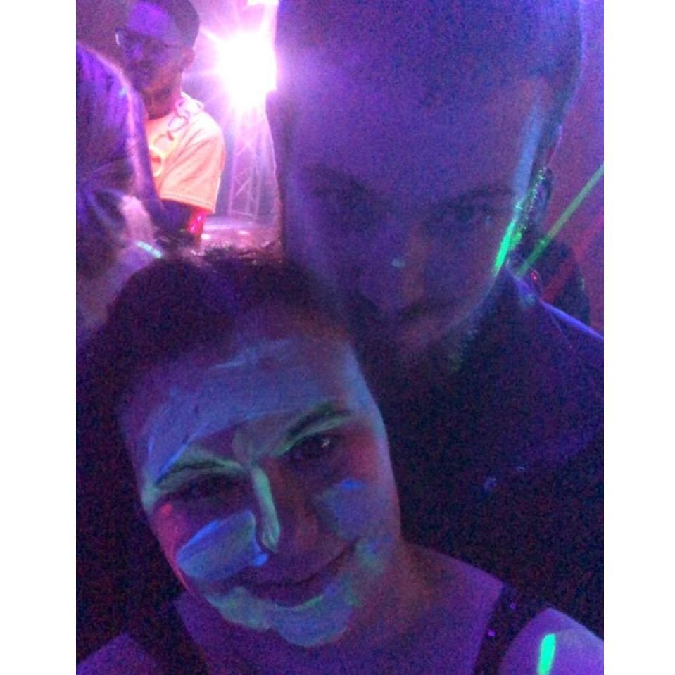 First date at a glow party.