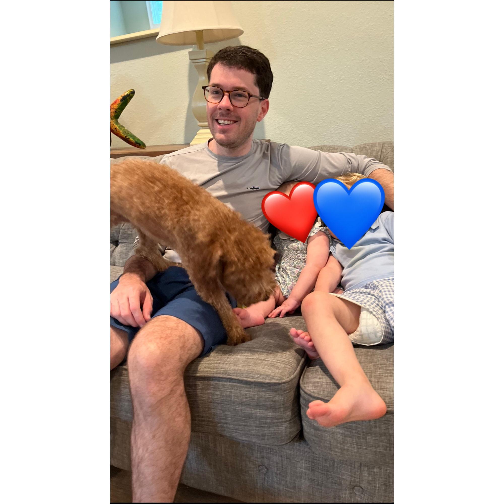 Uncle Brain spending time with his niece and nephew!