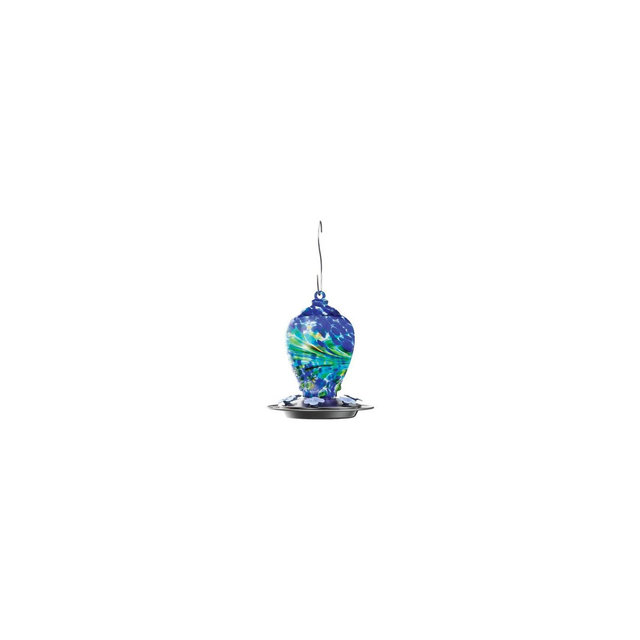 Nature's Way Artisan Gravity Glass Hummingbird Feeder