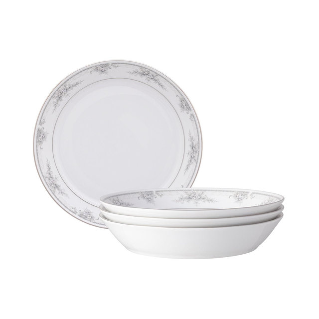 Noritake Sweet Leilani Set of 4 Coupe Dinner Bowls, 9-3/4", 43 oz.