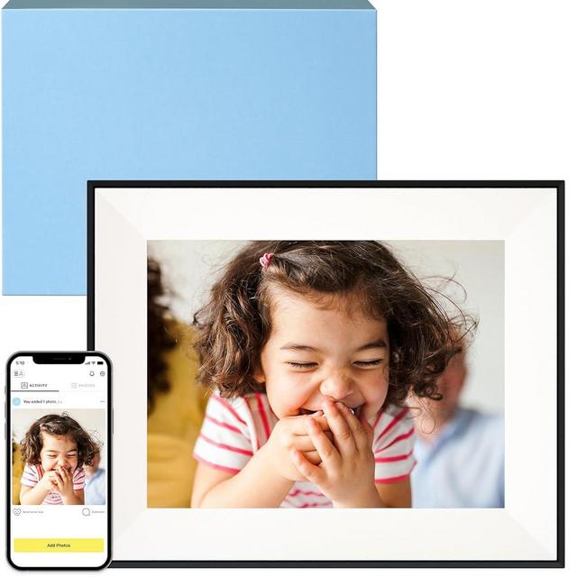 Aura Aspen 12" Digital Photo Frame - Black with Paper Mat