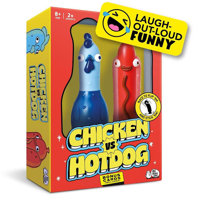 Big Potato Chicken vs Hotdog: The Ultimate Challenge Party Game for Flipping-Fun Families, Board Game for Game Nights